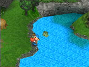 Consuming the Mystic Berry as the Kappa creepily watches from the water. Consuming the Mystic Berry